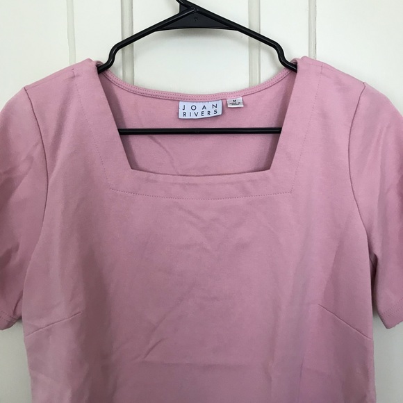 Joan Rivers Light Pink Square Neck Blouse - Picture 5 of 6